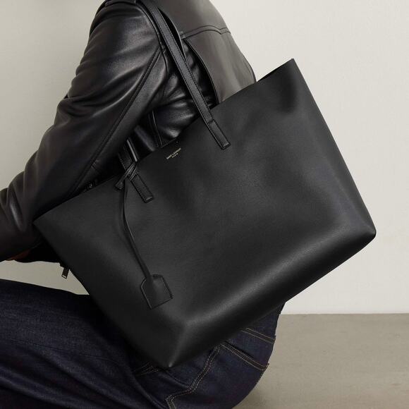 Saint Laurent Shopping Bag East West Tote Smooth Leather - Picture 1 of 14